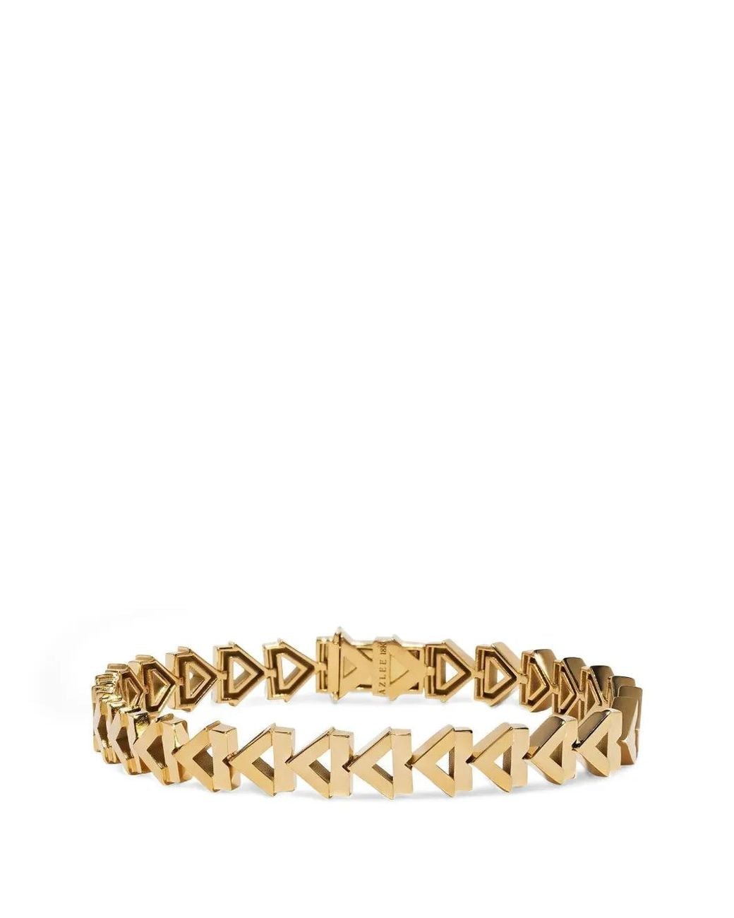 Azlee Metallic Deco Chevron Bracelet