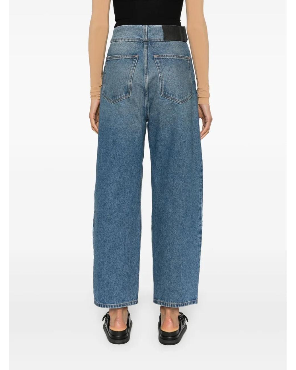 MM6 by Maison Margiela Blue Wide-Leg Denim Jeans
