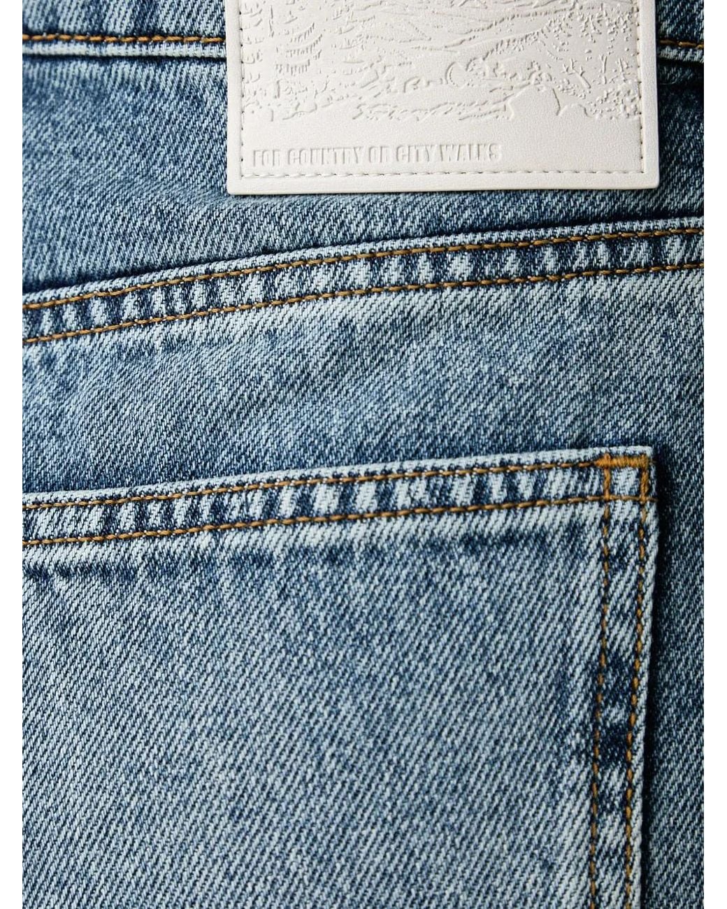 Sisley Blue Pressed-Crease Denim Shorts