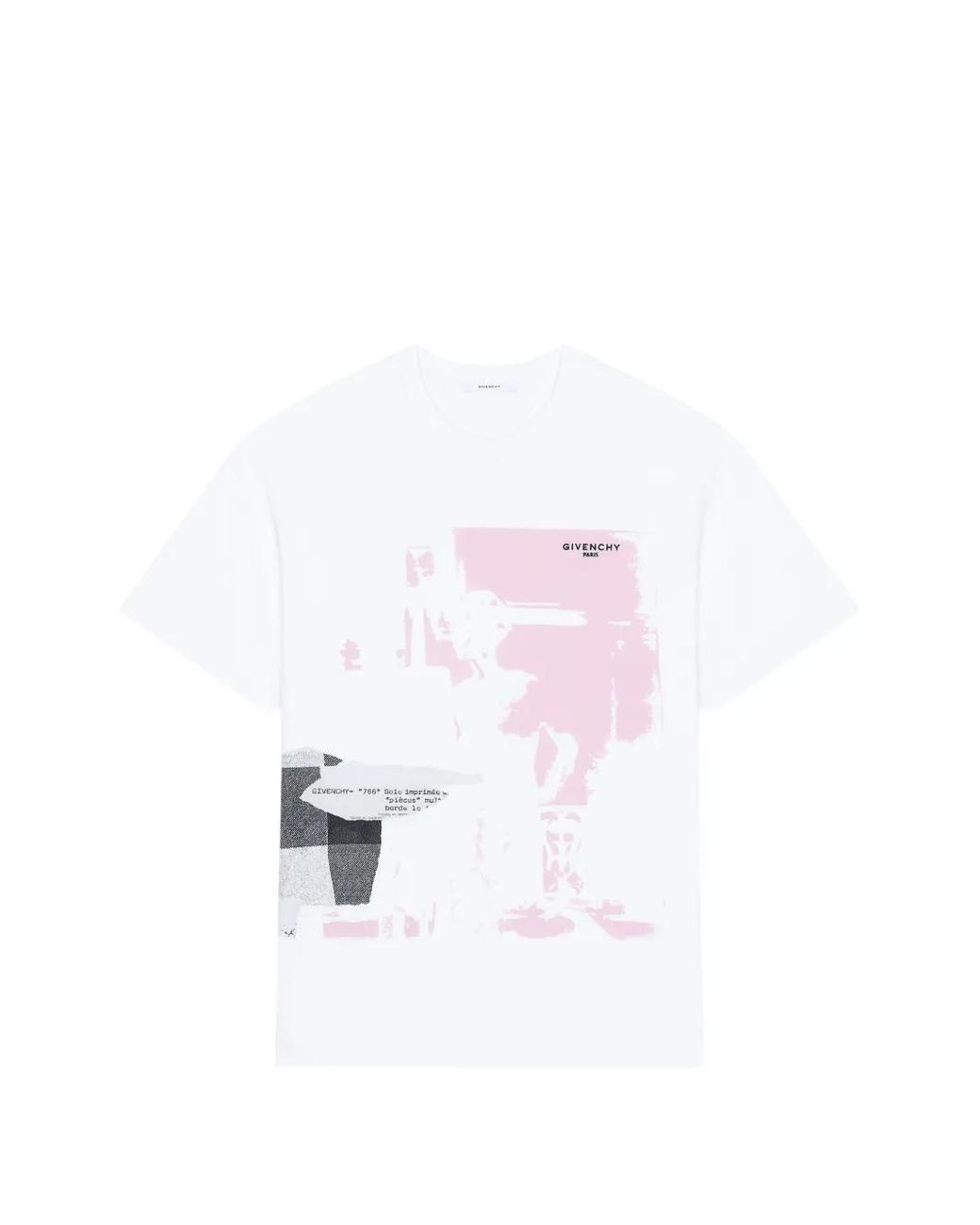 Camiseta En Algodón Con Estampado Ripped Papers Givenchy de hombre de color White