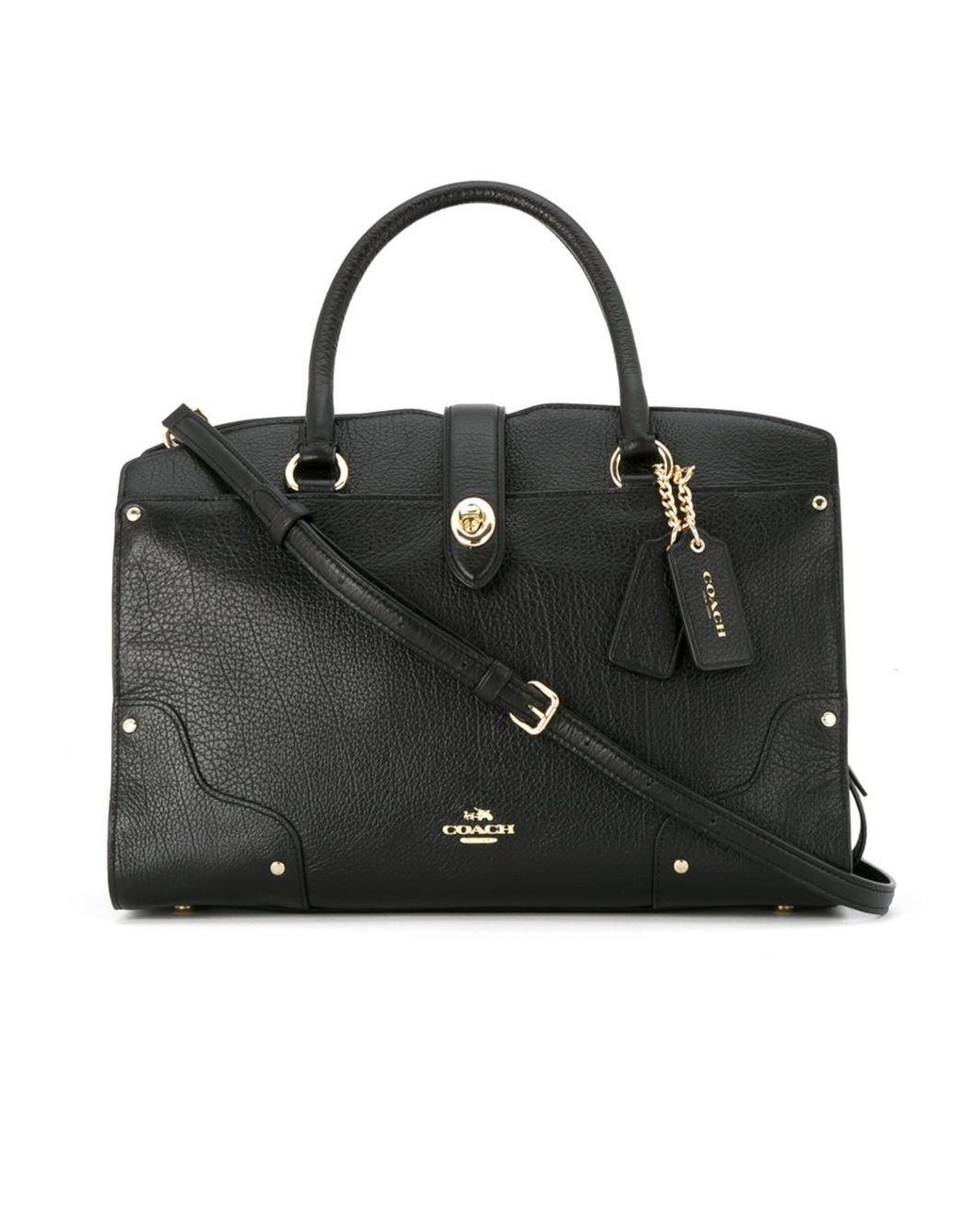 COACH 37575 Liblk Leather/fur/exotic Skins->leather in Black | Lyst