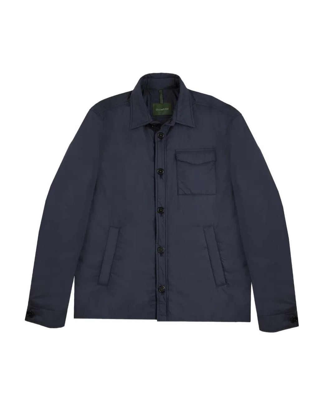 Slowear Blue Padded Overshirt for men
