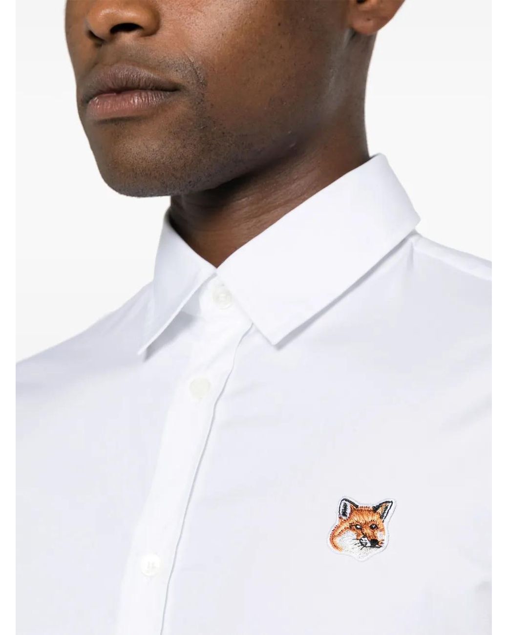 Maison Kitsuné Hemd Mit Fuchs-Patch in White für Herren