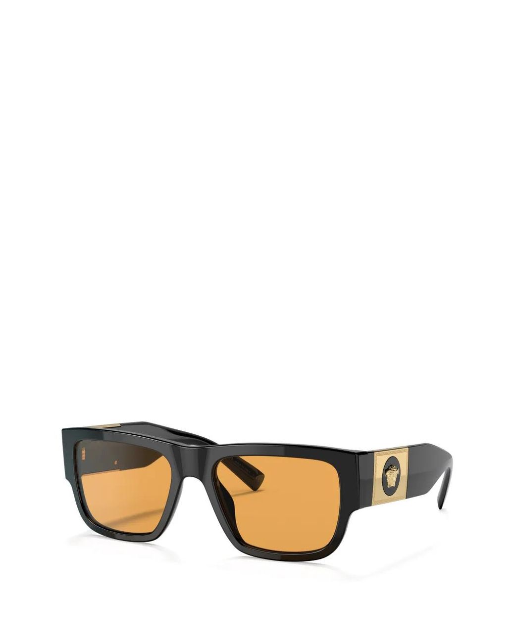 Versace Black Medusa Rectangle-Frame Sunglasses for men