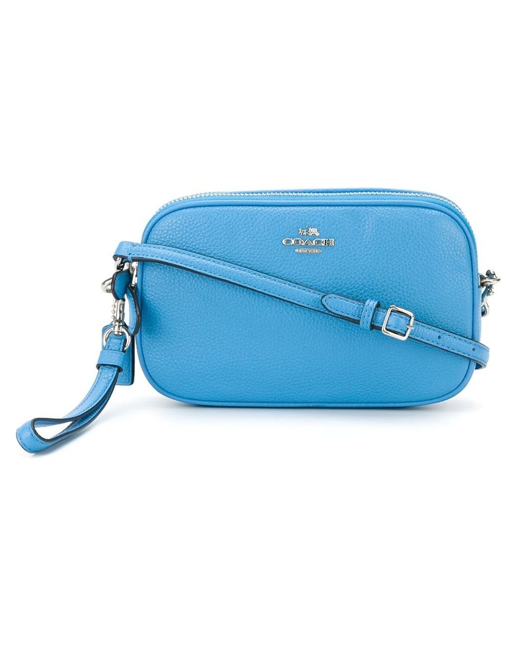 COACH Double Zip Crossbody Bag in Blue | Lyst