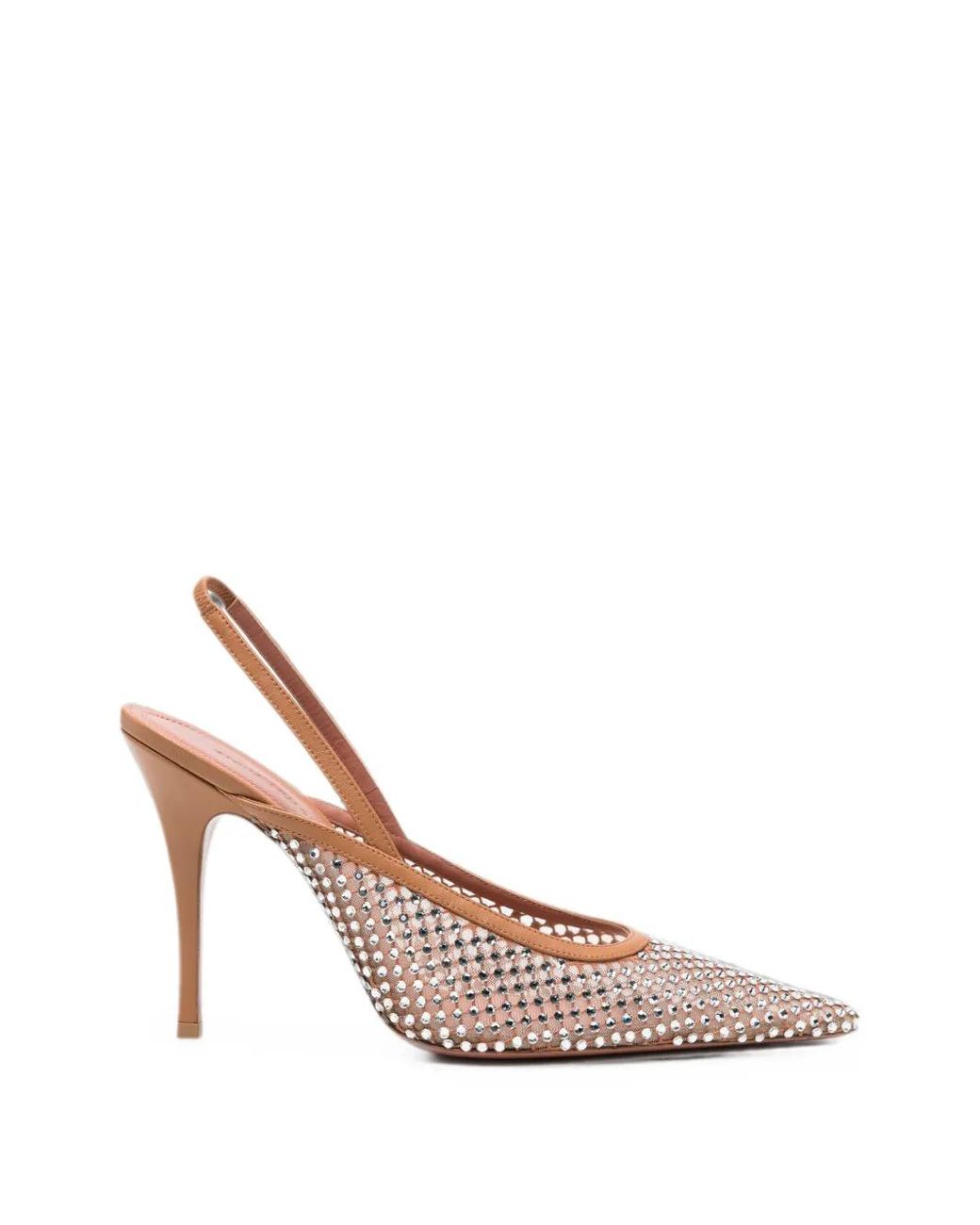 AMINA MUADDI White Felicia Crystal-Embellished Pumps