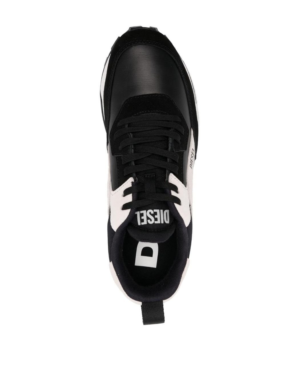 DIESEL S-tyche Logo-print Low-top Sneakers in Black for Men
