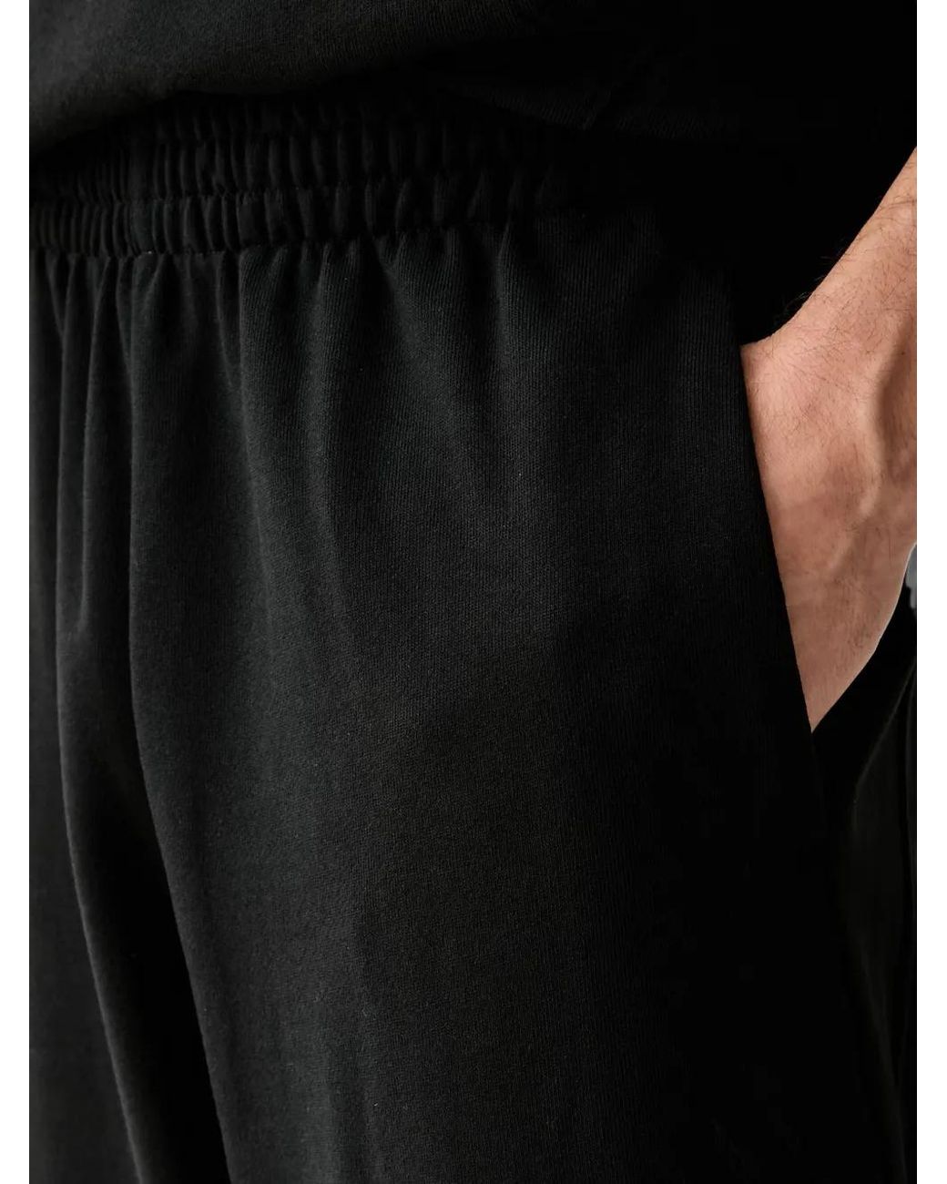 Adidas Black Small-Logo Regular Cuffed Joggers for men
