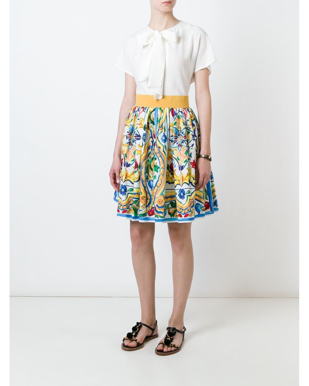 Dolce & Gabbana Majolica Print Skirt