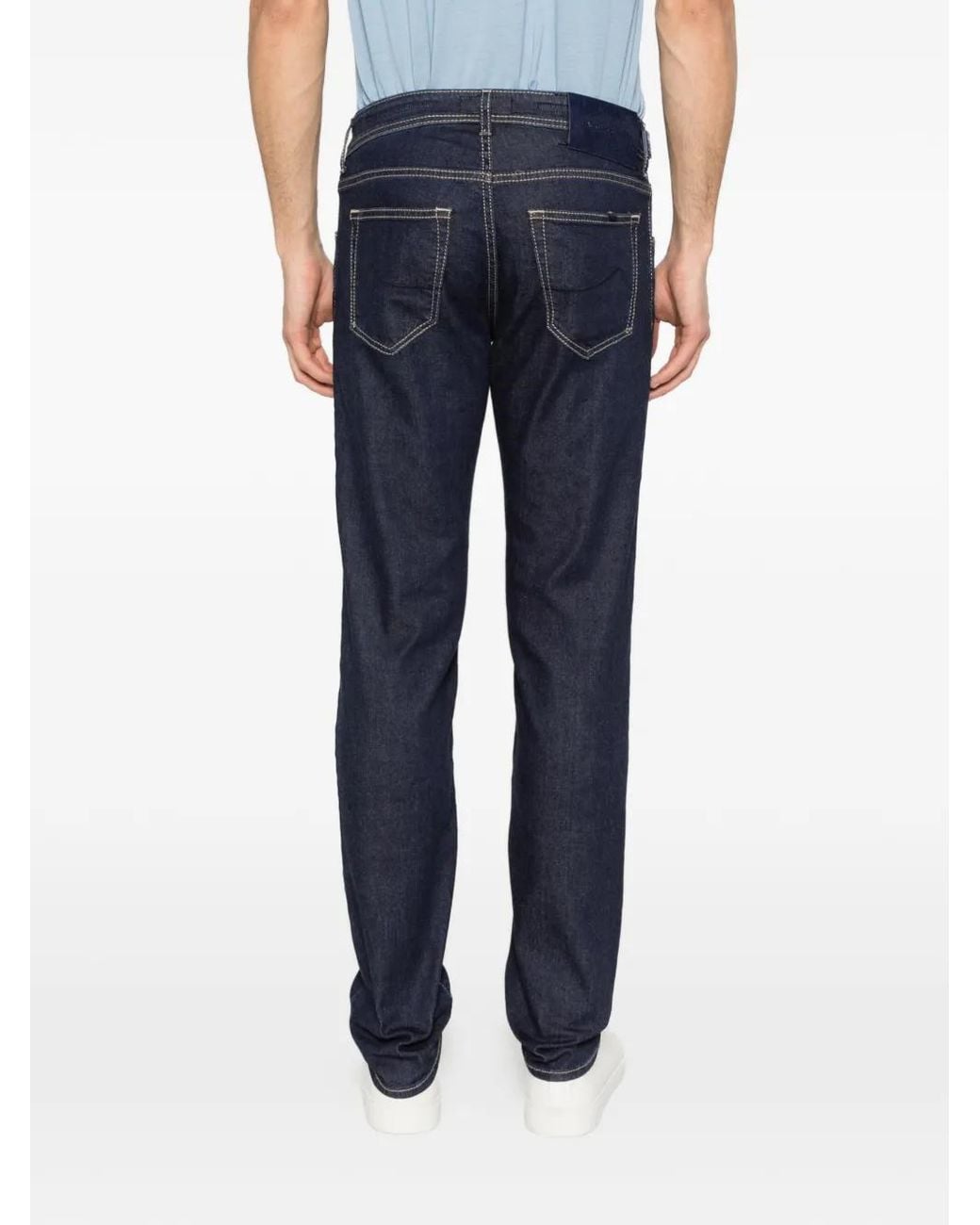 メンズ Jacob Cohen Nick ステッチ ジーンズ Blue