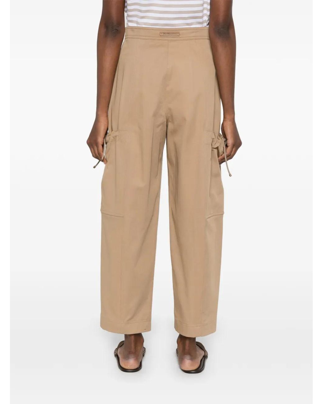 Max Mara Natural Mxmlepre Cargo-Pocket Trousers