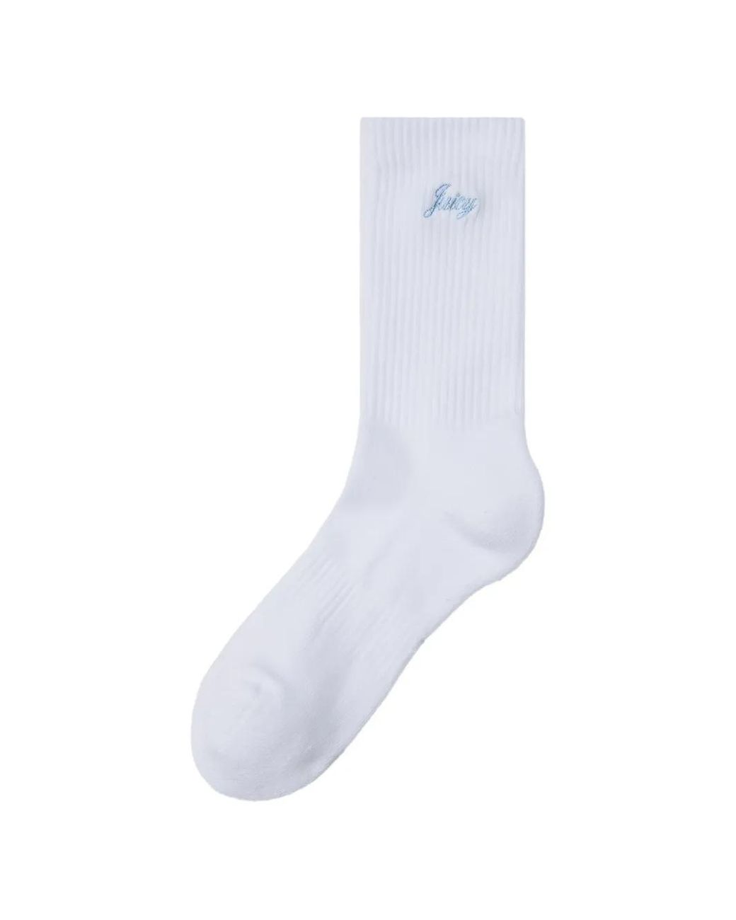 Sporty & Rich White Logo-Embroidered Ribbed Socks