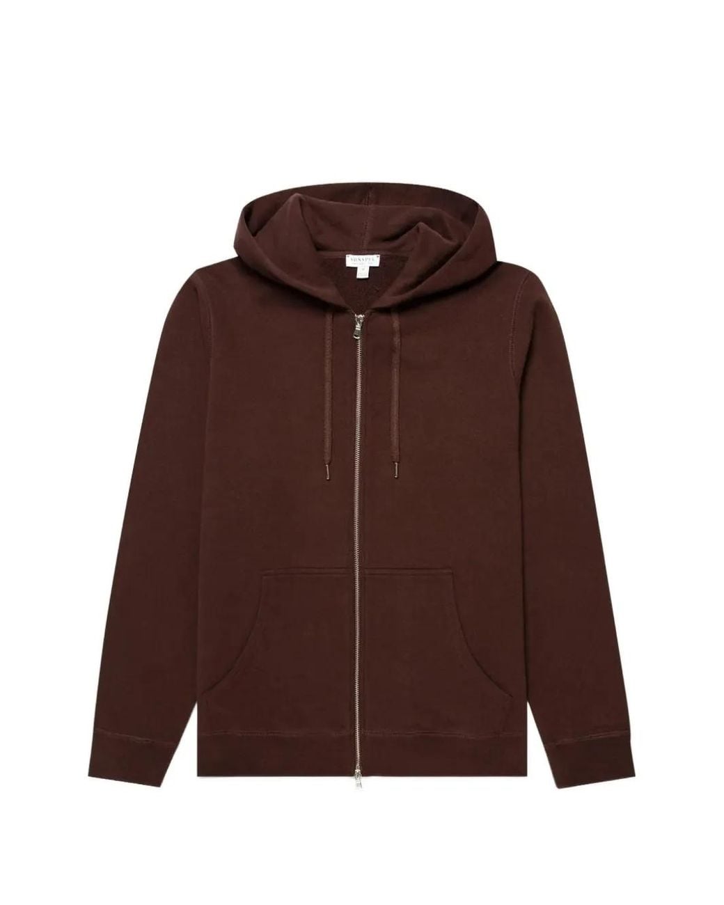 Sudadera De Algodón Con Capucha Sunspel de hombre de color Brown