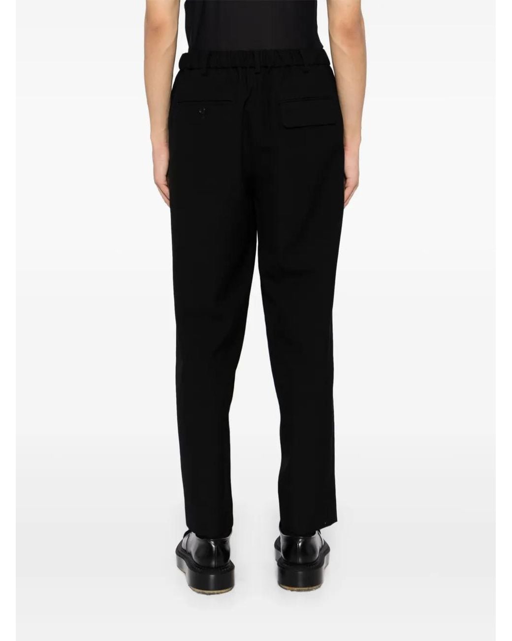 Undercover Black Wool Cropped Trousers for men