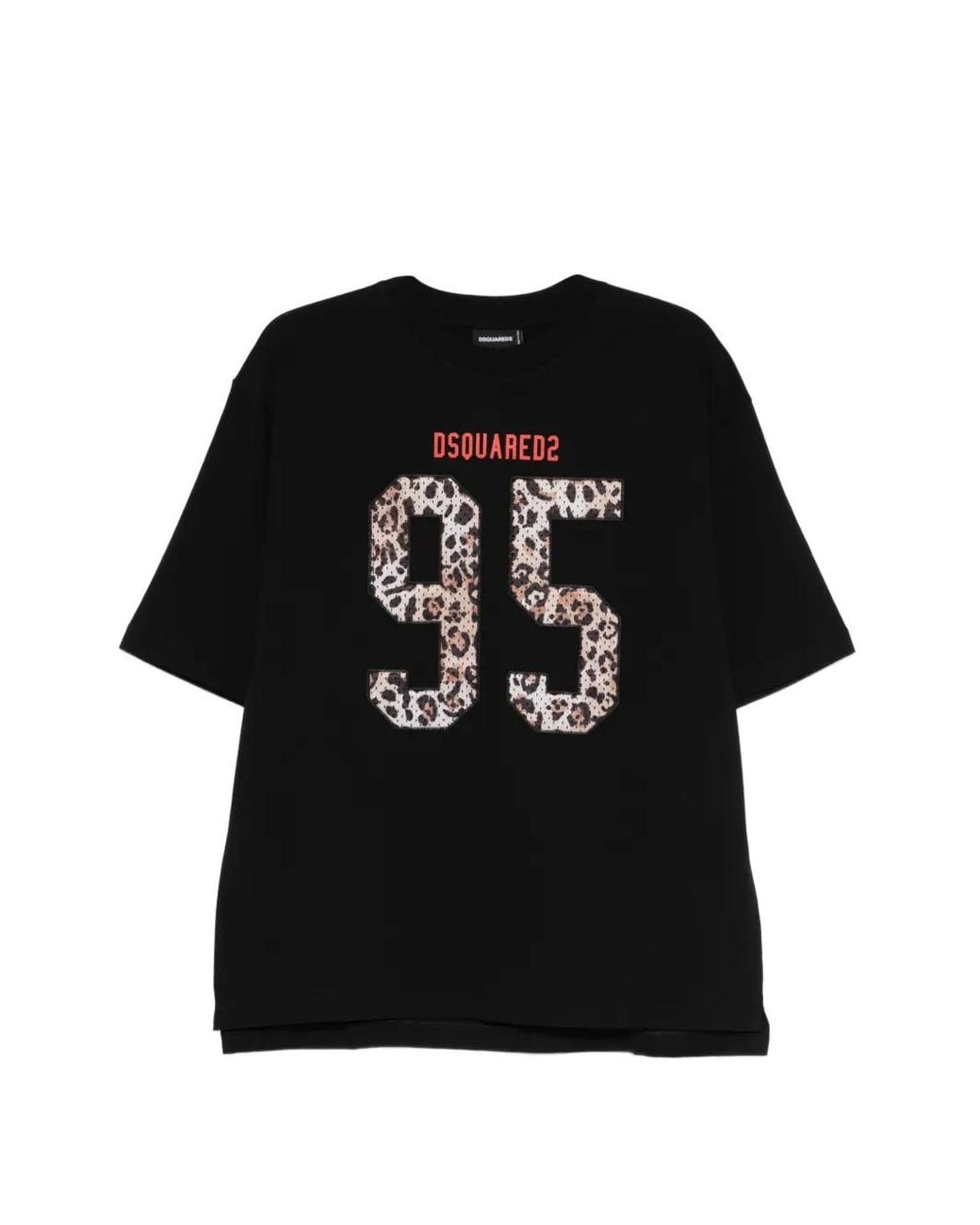 DSquared² Black Wild2 Loose Fit T-Shirt for men