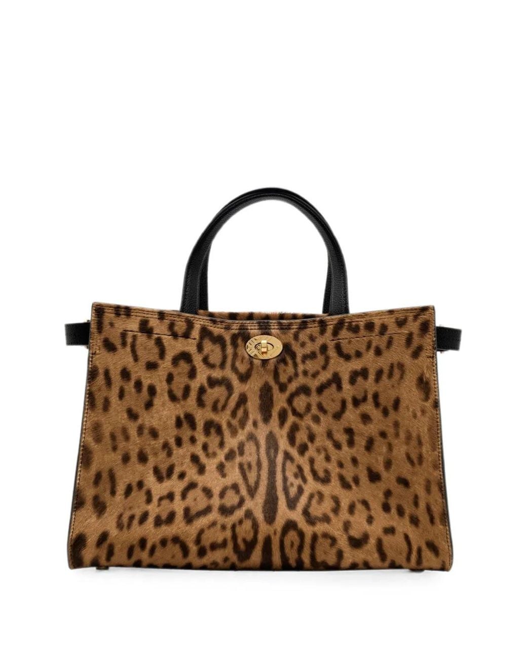 Burberry Natural Small Leopard-Print Cotswolds Tote Bag