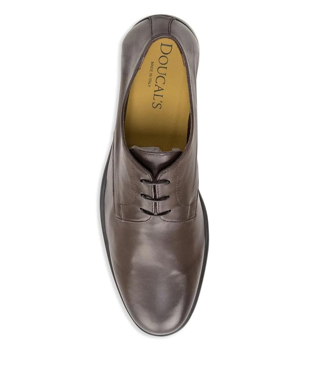 Doucal's Brown Boston Leather Derby Shoes for men