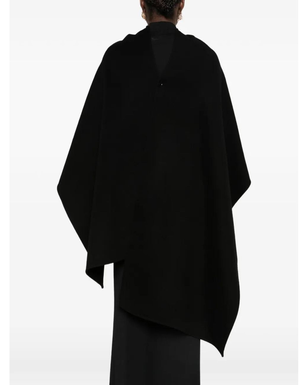 Almada Label Black Colette Asymmetric Cape