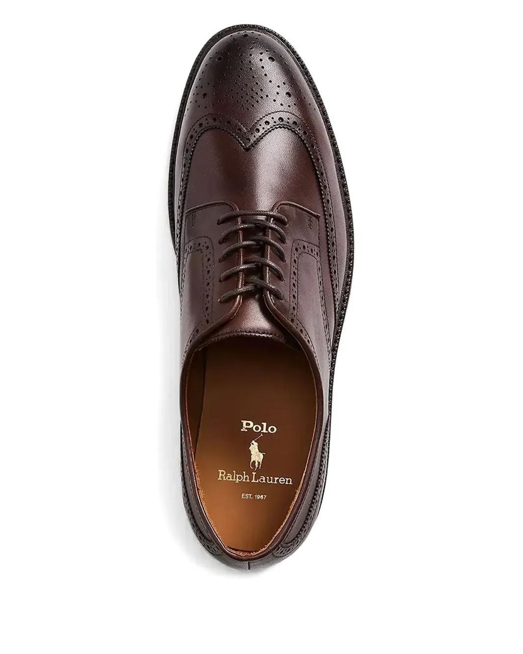 Polo Ralph Lauren Brown Brogue-Detailing Derby Shoes for men