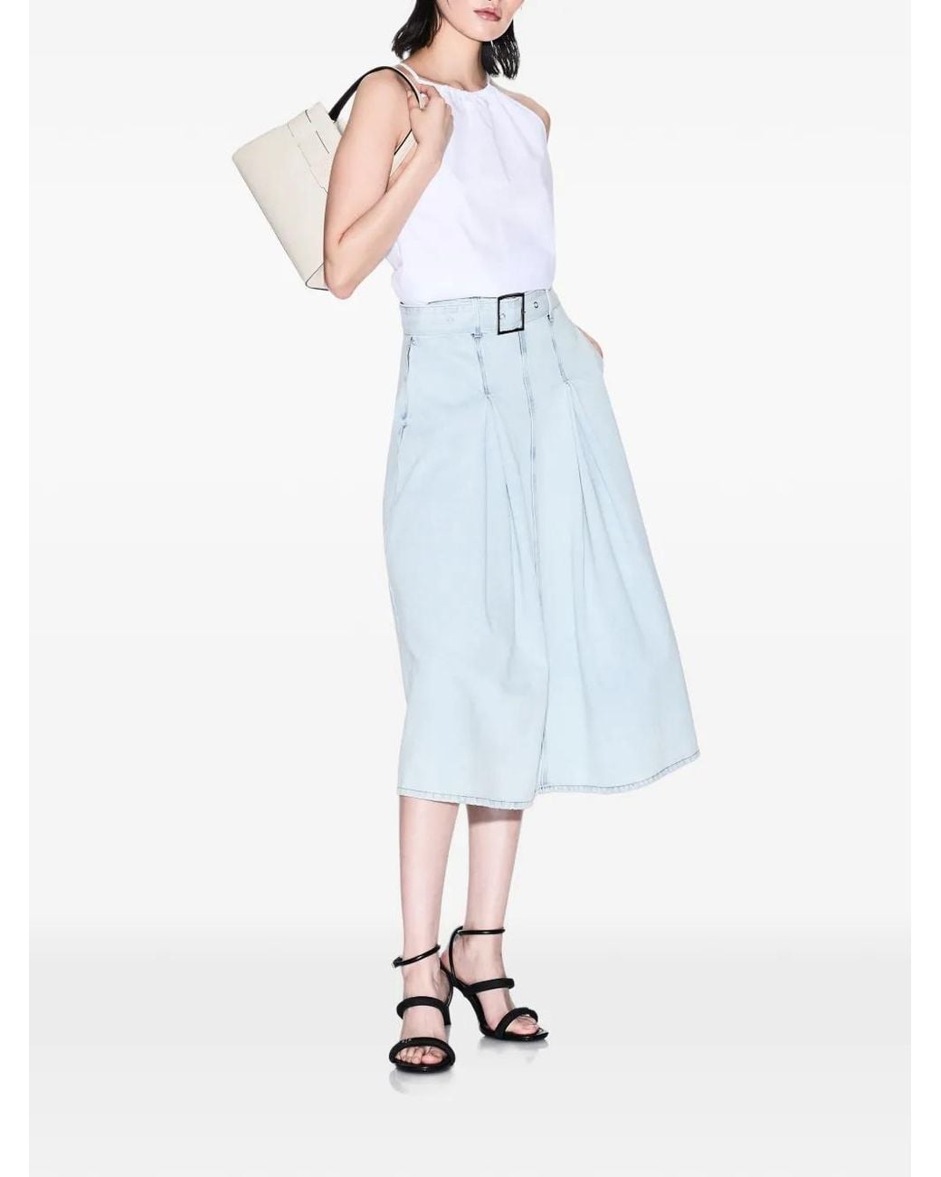 ARMANI EXCHANGE White Halterneck Blouse