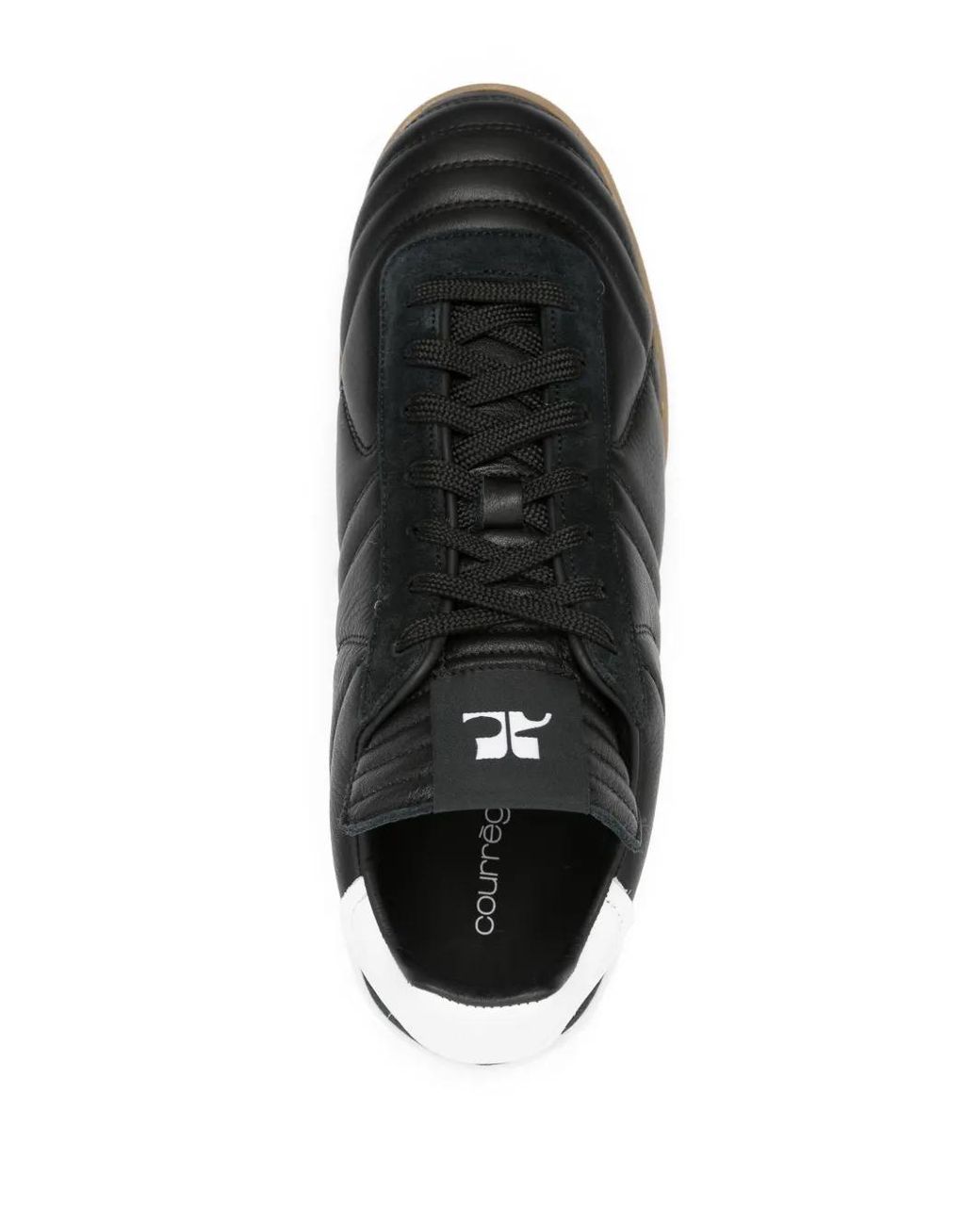Courreges Black Matelassé Calf Leather Sneakers for men
