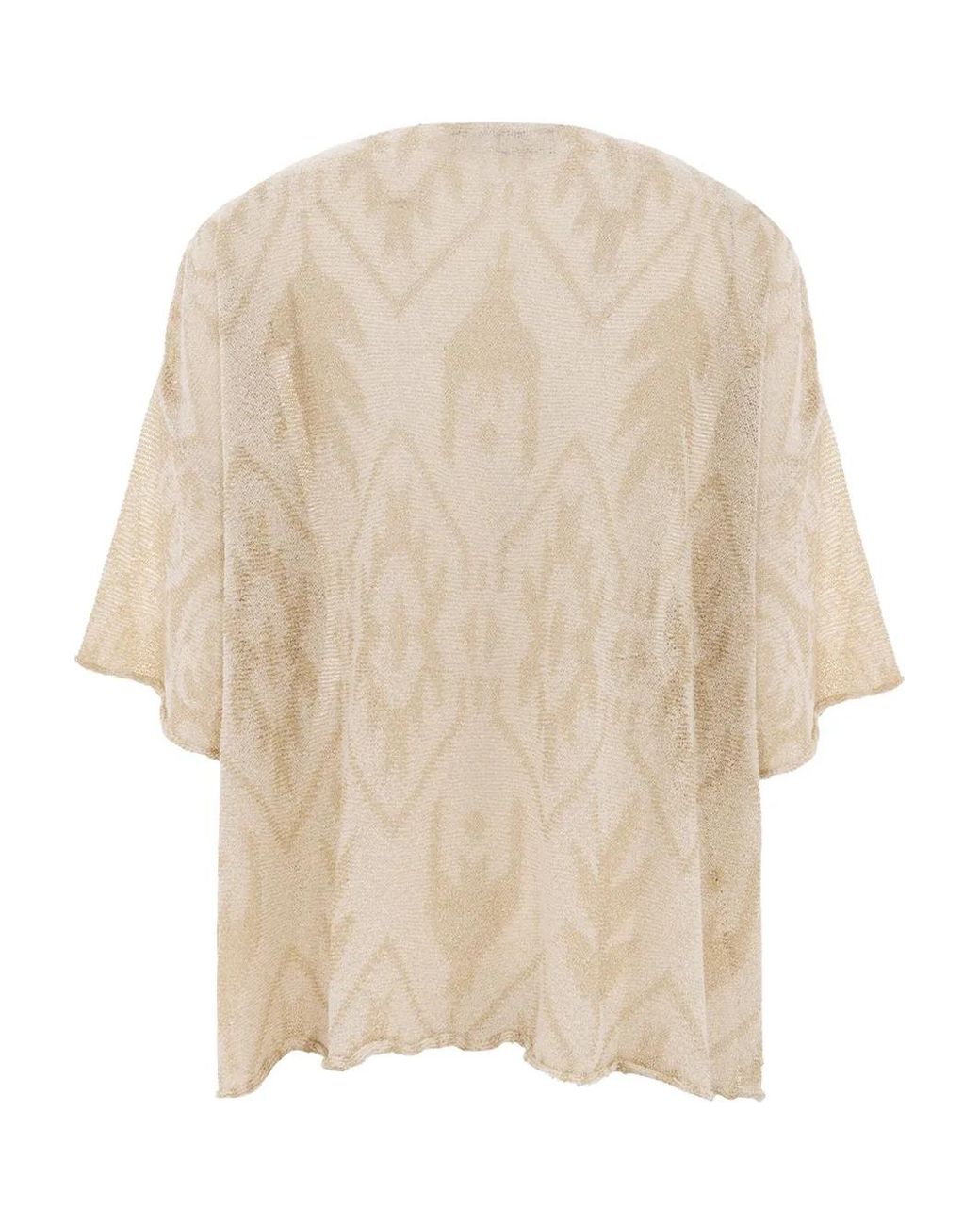 Akep Natural Patterned Knitted T-Shirt