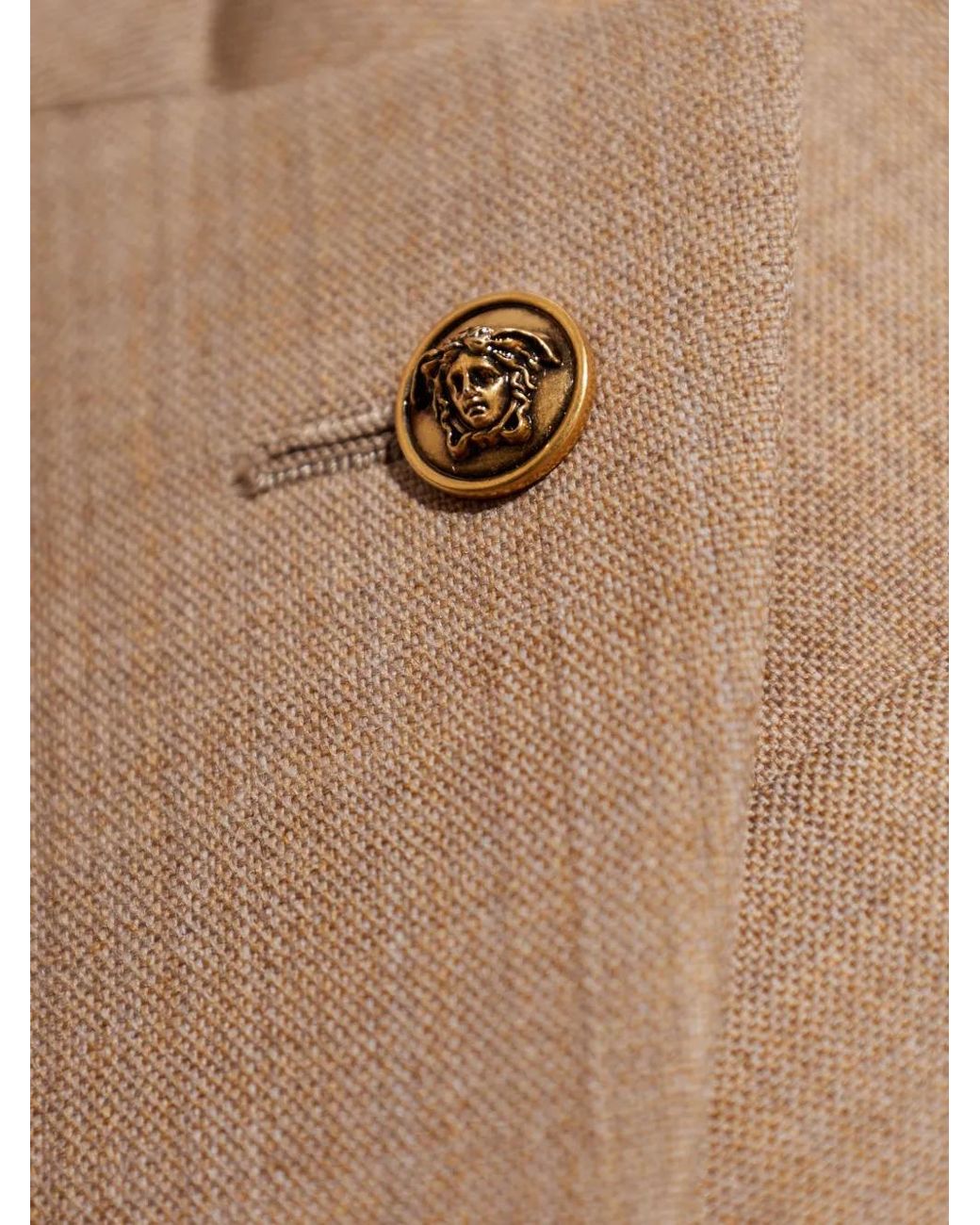 Buttoned pocket jacket Versace de color Natural