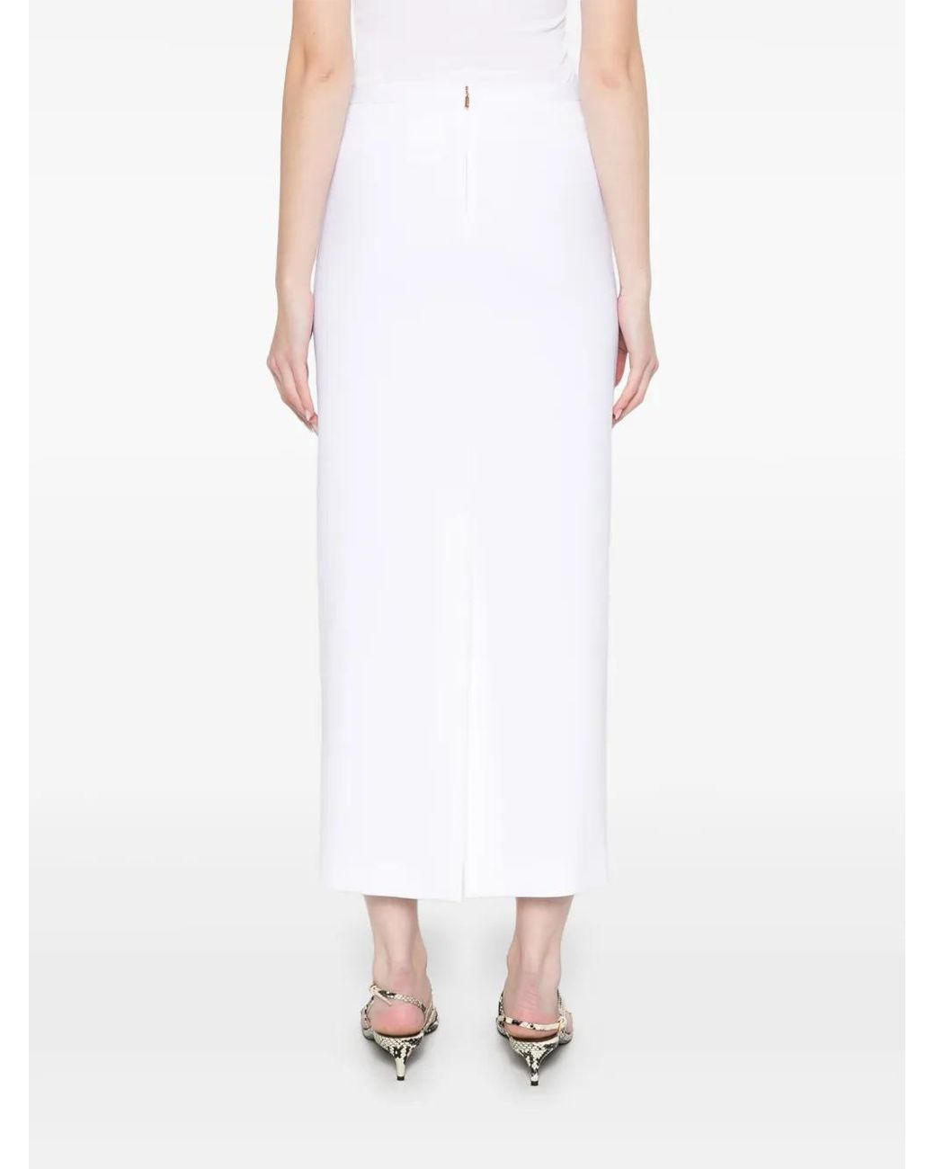 Max Mara White Long Skirt