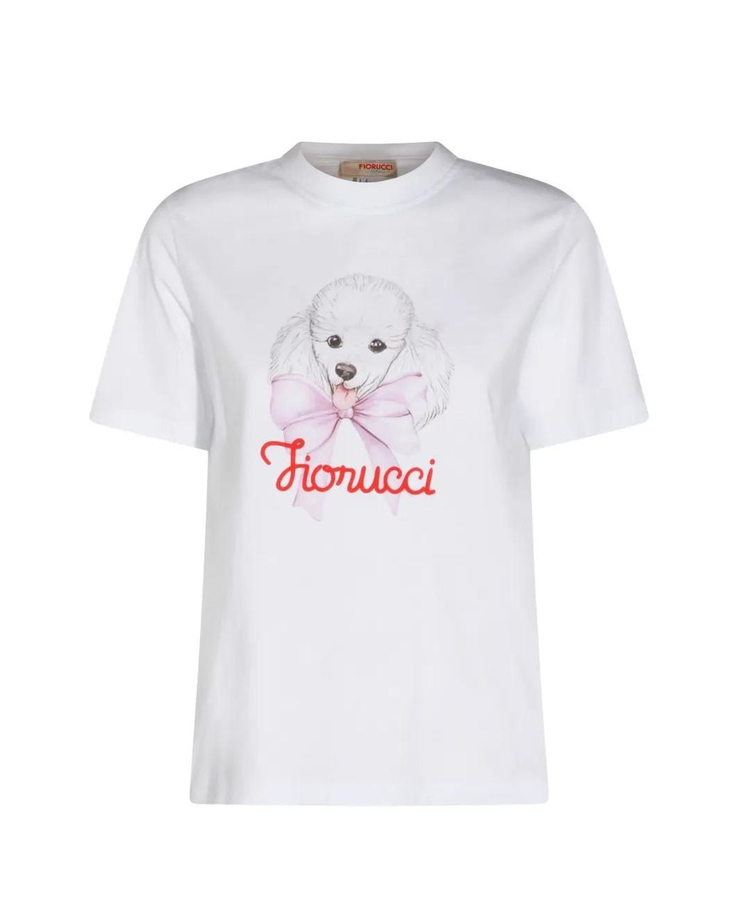 Fiorucci White T-Shirt À Imprimé Graphique