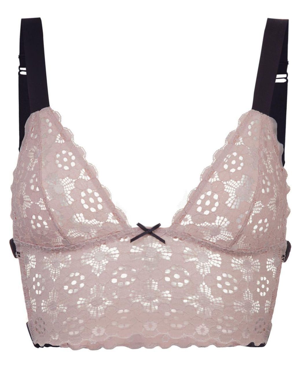 Fleur du Mal Crochet Lace Triangle Bra in Blush (Pink) - Lyst