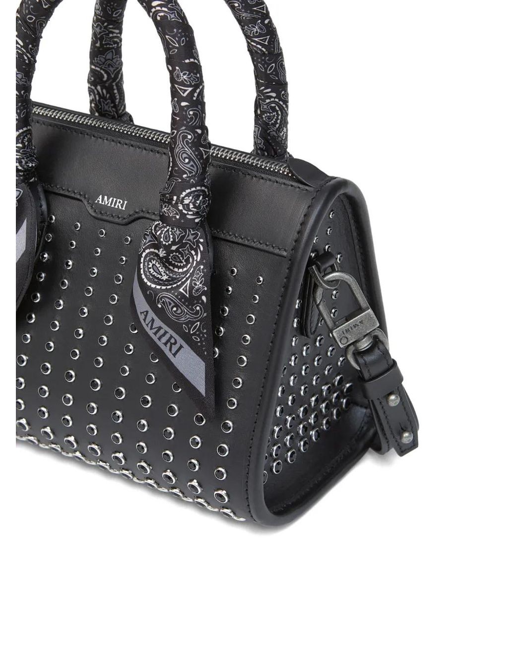Borsa A Spalla Micro Con Borchie di Amiri in Black