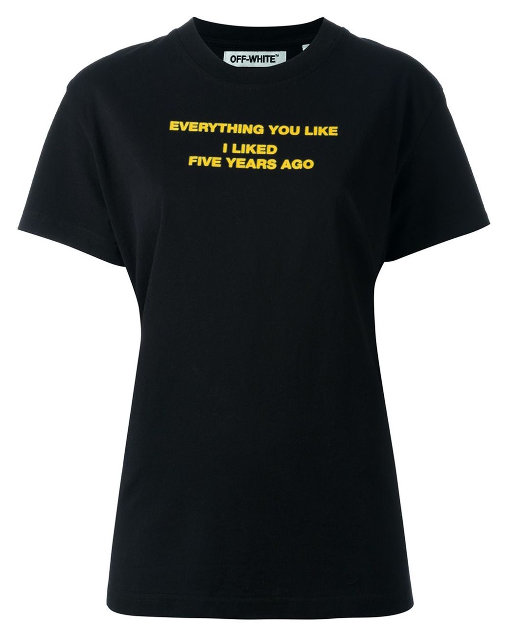OffWhite c/o Virgil Abloh Everything You Like Printed Cotton Tshirt