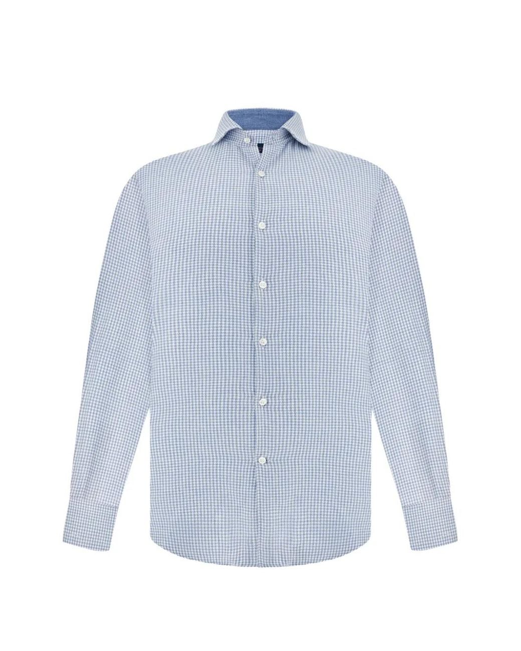 Paul & Shark Blue Chemise En Flanelle À Motif Pied-De-Poule X-Soft for men