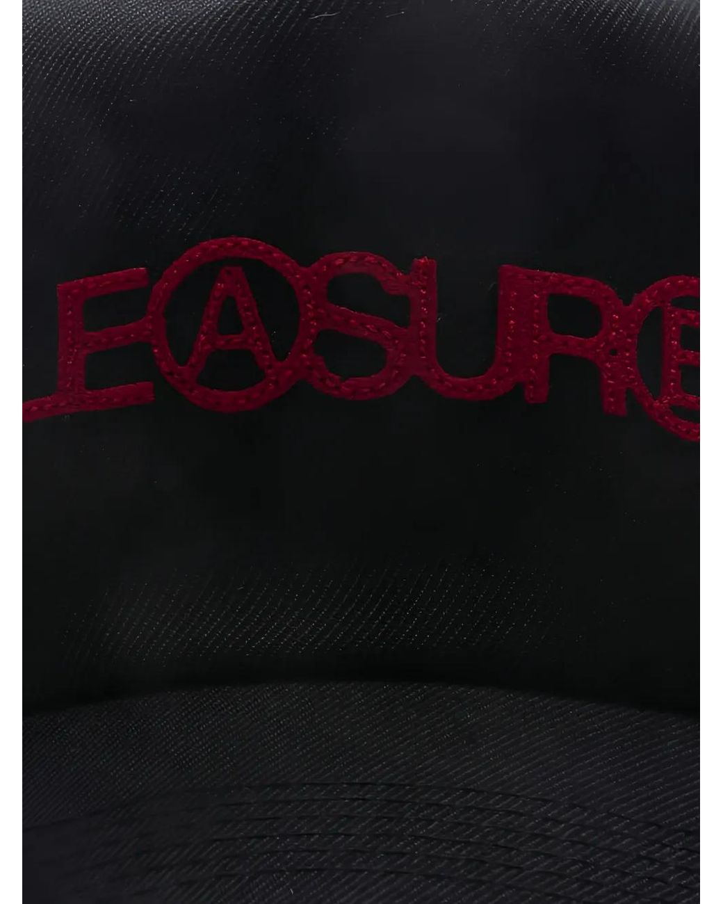 Pleasures Black Embroidered Snapback Cap for men