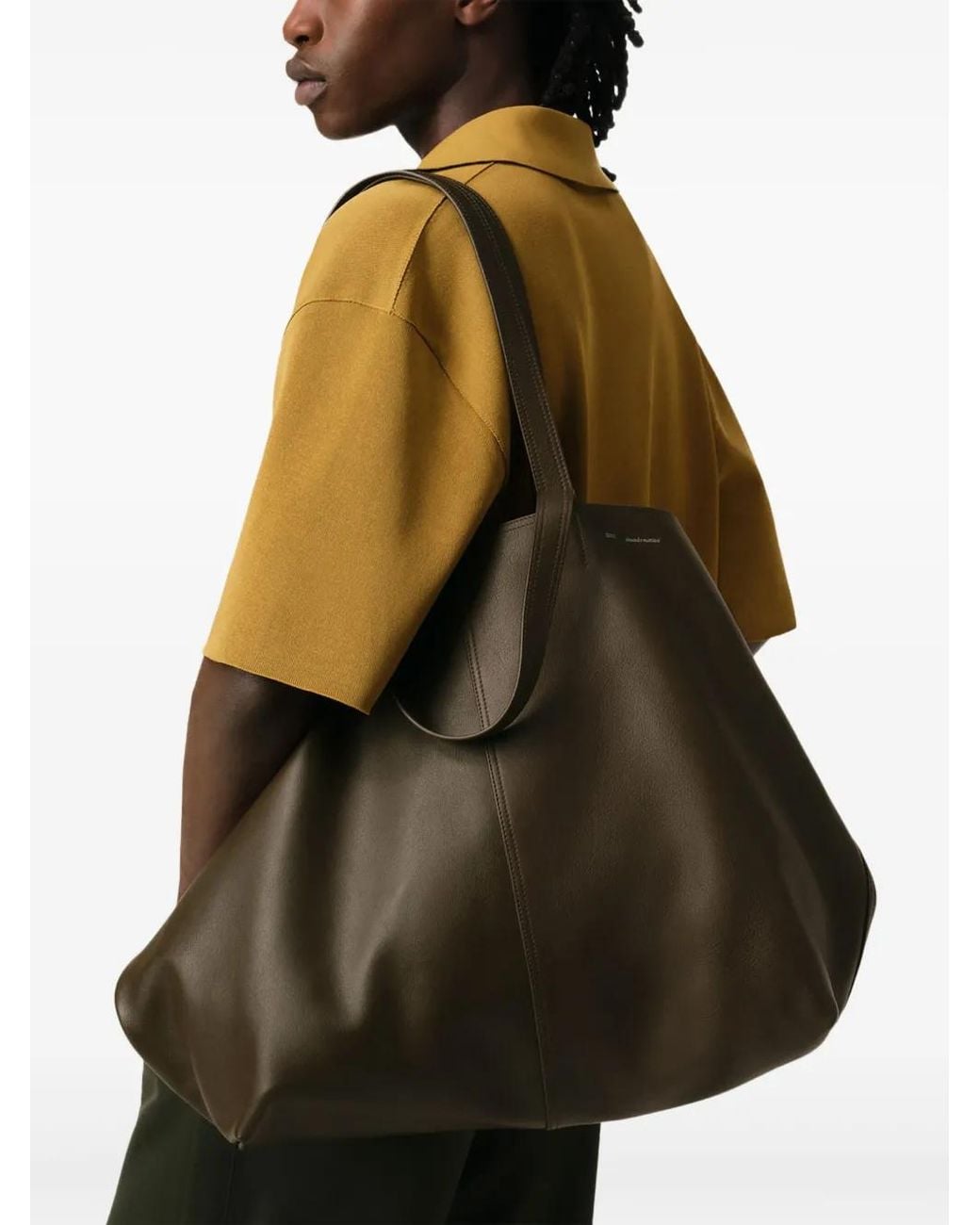 AMI Green Midi Midi Maxi Tote Bag for men