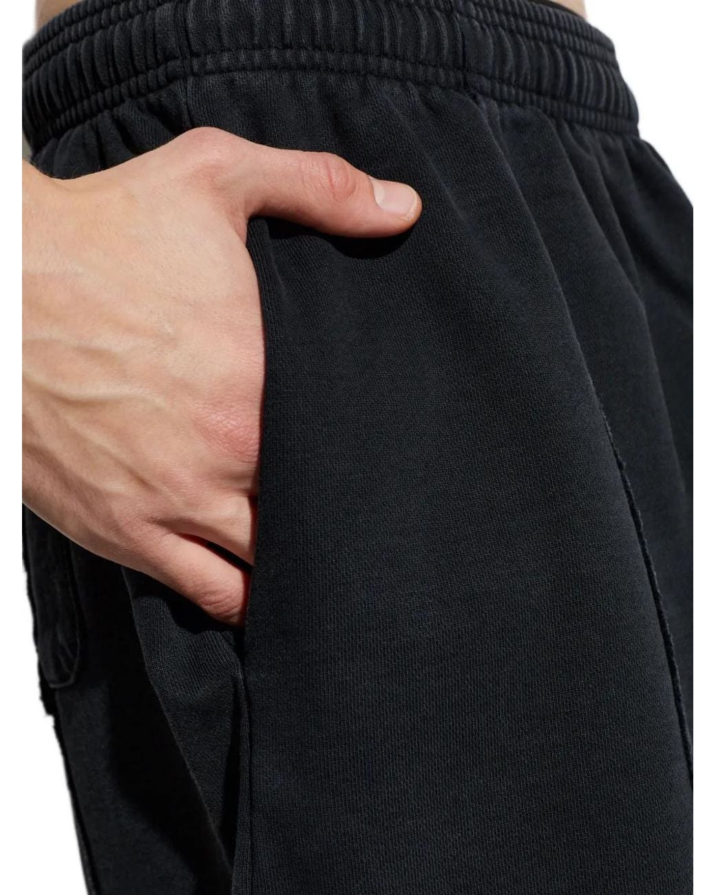 Vetements Black Sweatpants With 'Vintage' Effect for men