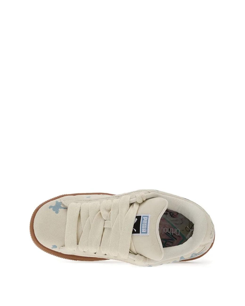 PUMA White Suede Xl Splatters Sneakers