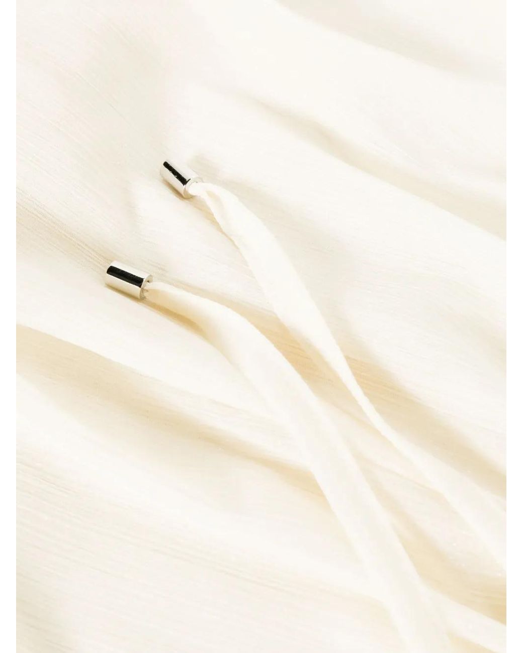 Paramidonna White Aurora Metallic-Threading Palazzo Pants