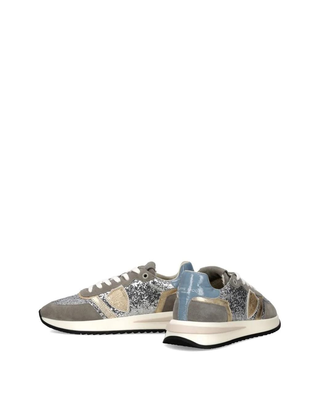 Philippe Model White Tropez 2.1 Glitter-Embellishment Sneakers