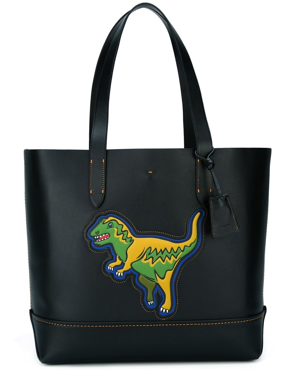 COACH Dinosaur Patch Tote Bag in Black | Lyst