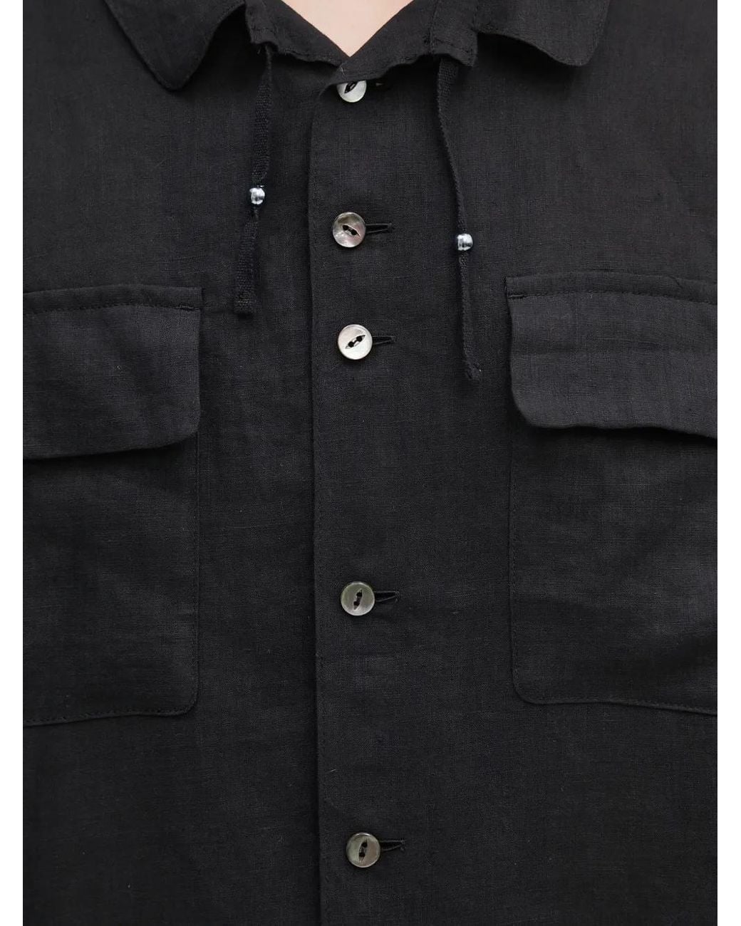 Undercover Black Double-Pocket Button Shirt for men