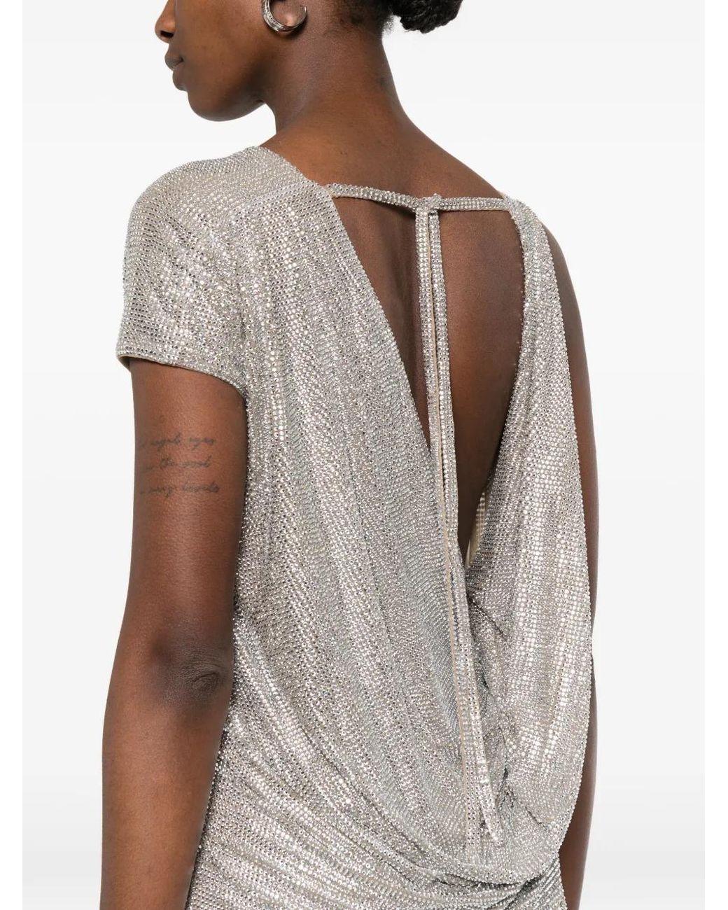 Robe Asymétrique À Col Bénitier GIUSEPPE DI MORABITO en coloris White