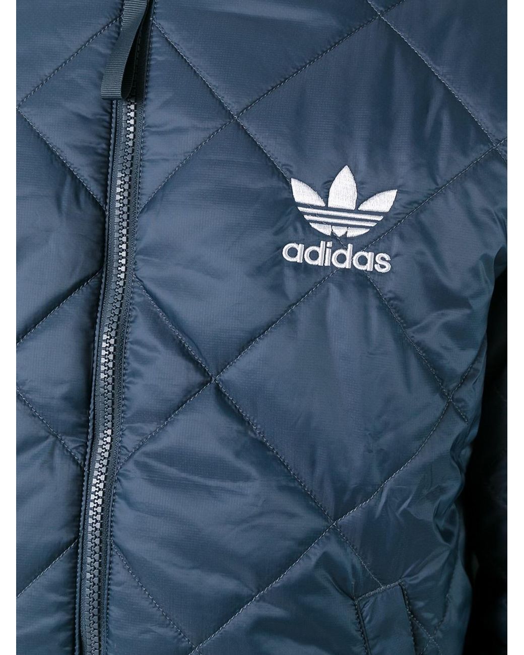 adidas Originals 'quilted Superstar' Bomber Jacket in Blue for Men | Lyst