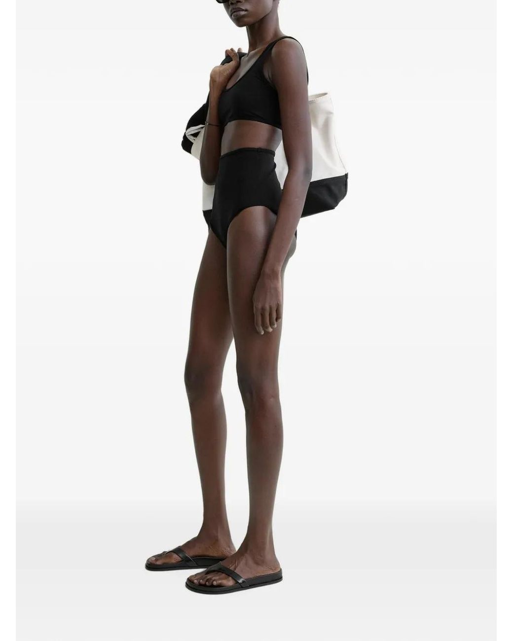 Totême Black High Bikini Bottoms