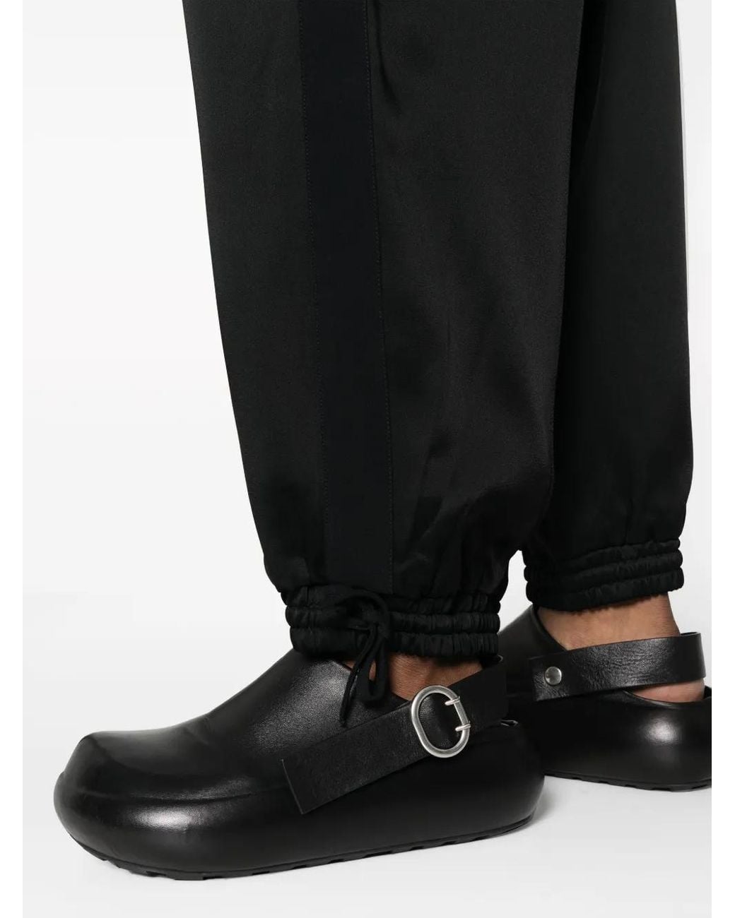Jil Sander Black Tapered-leg Drawstring Trousers