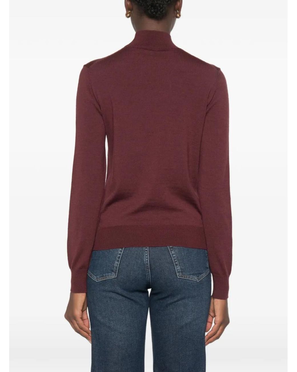 Etro Red Turtleneck Long-Sleeve Sweater