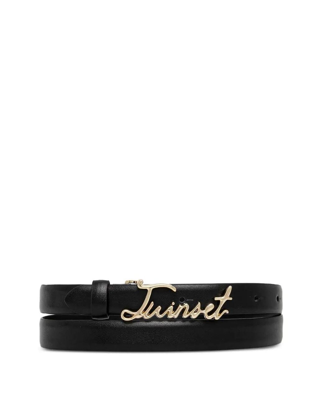 Twinset White Logo Belt