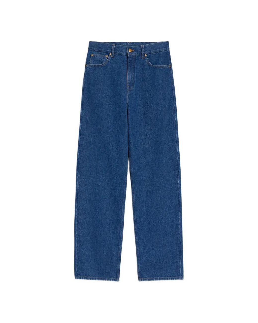 Jil Sander Blue Loose Denim Trousers for men