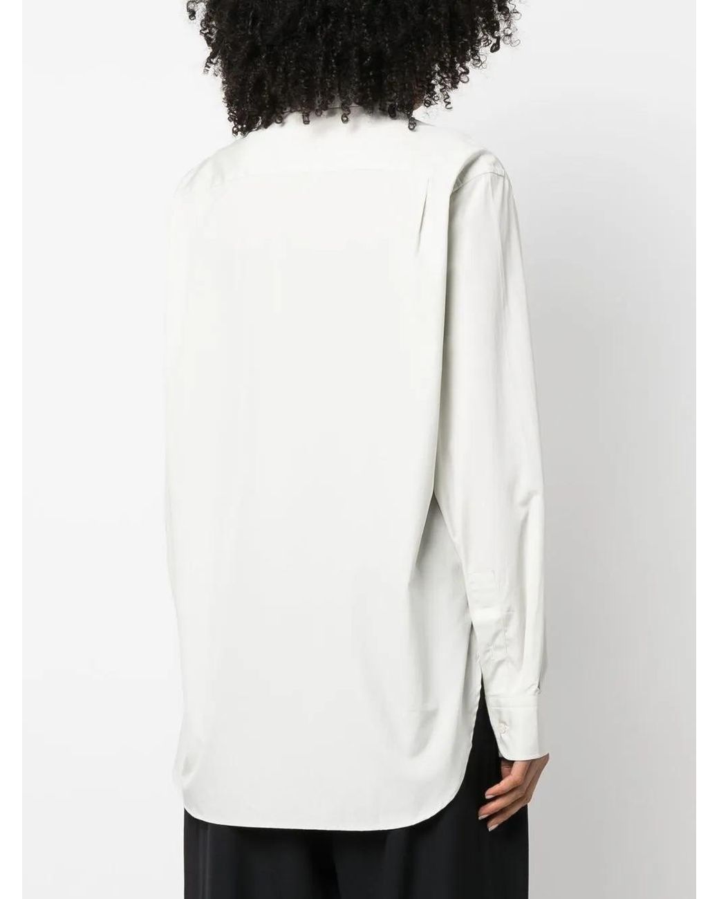 Studio Nicholson White Bissett Button-Down Shirt