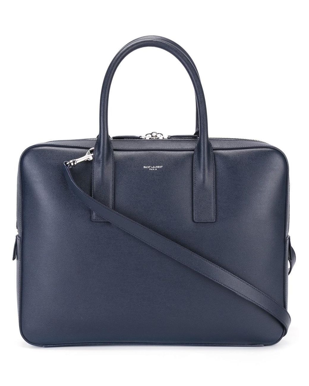 Saint Laurent Small 'museum' Briefcase in Blue for Men | Lyst
